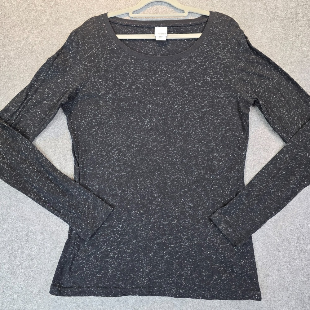 J. America Shirt Womens XL Heathered Gray Cotton Long Sleeve Casual Pullover